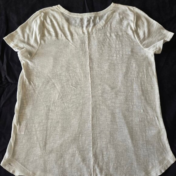 Women's Size Medium Short Sleeve Tee W/Embroidered Lace Pocket - Picture 4 of 9